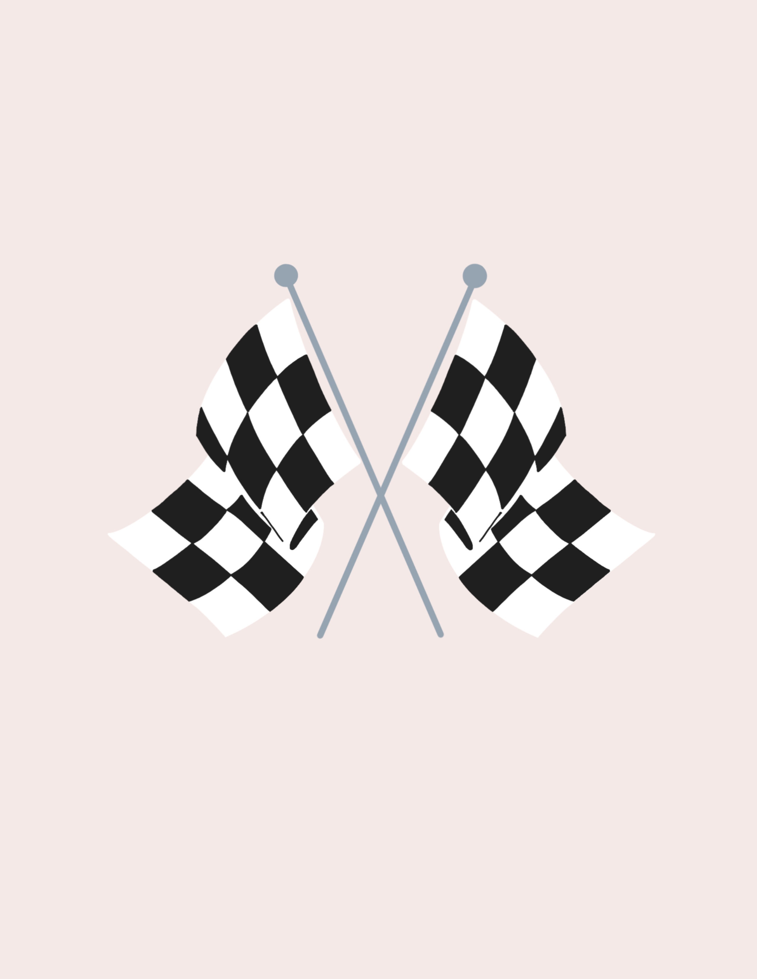 STL Race Flags- 4"
