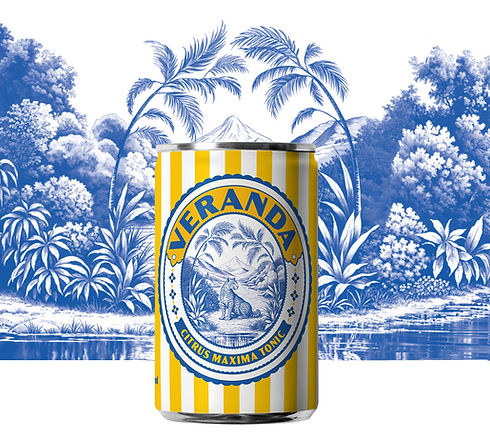 Veranda Citrus Maxima Can with backing image of can Illustration