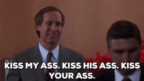 kissing ass gif