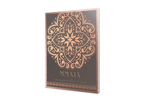 Signature 2019 Working day Planner within just Rose Gold with Grey: Hardcover graphic about Hardcover Daily Planner titled Signature 2019 Working day Planner inside of Rose Gold with Grey: Hardcover