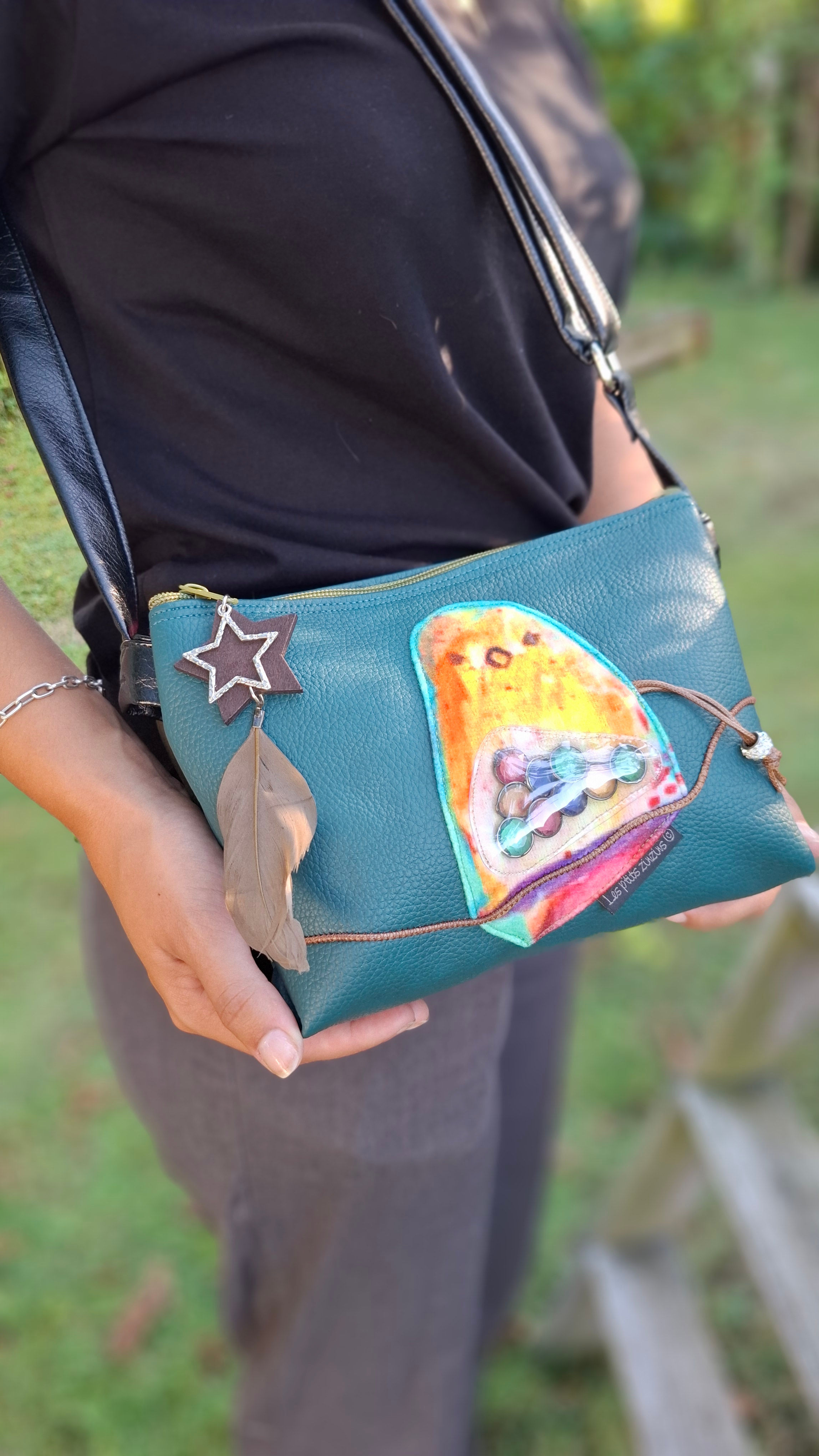 Sac double pochette oiseau
