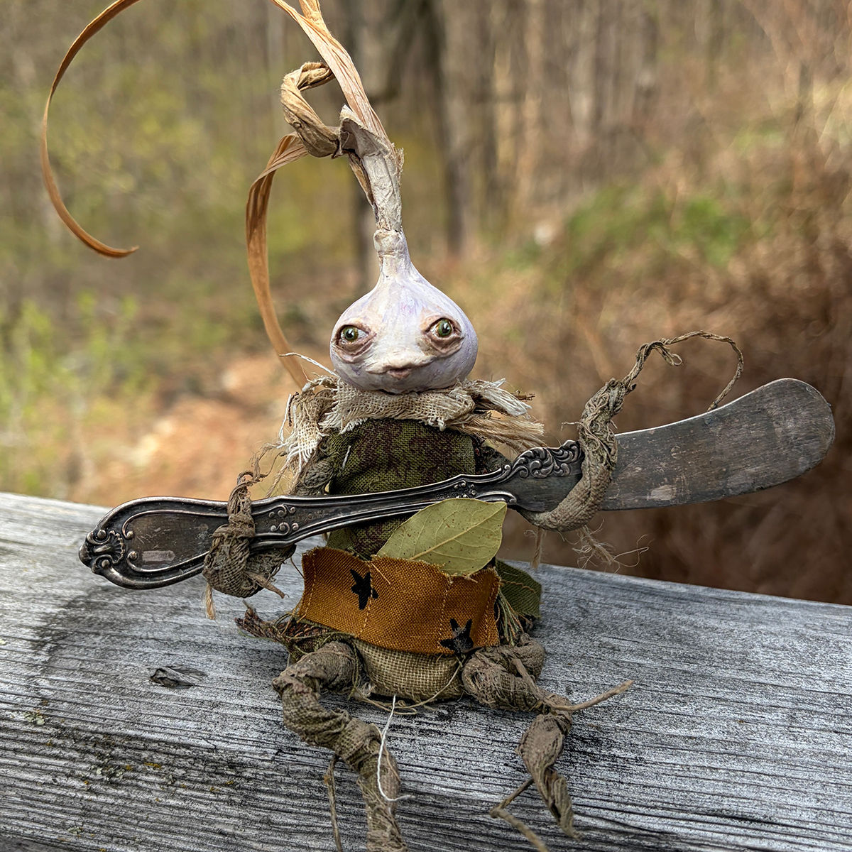 Clove the Garlic Goblin Art Doll