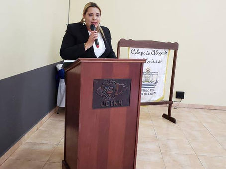 Abogada Erleny Hernandez Elencoff Vocal II de la Junta Directiva Nacional y el Abg Carlos Aguilar Pr