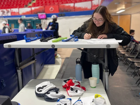Assistant coordinator at a speed skating competition (January 29, 2023)