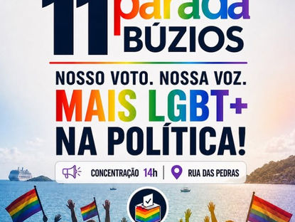 🏳️‍🌈11ª Parada do Orgulho LGBT+ de Búzios 2026.