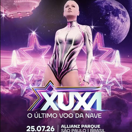 🎙️Xuxa anuncia "O Último Voo da Nave" no Allianz Parque, em São Paulo.
