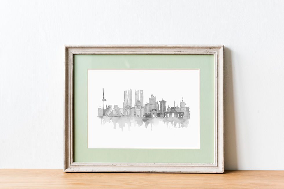 Miniatura: Lamina decorativa  Skyline Madrid