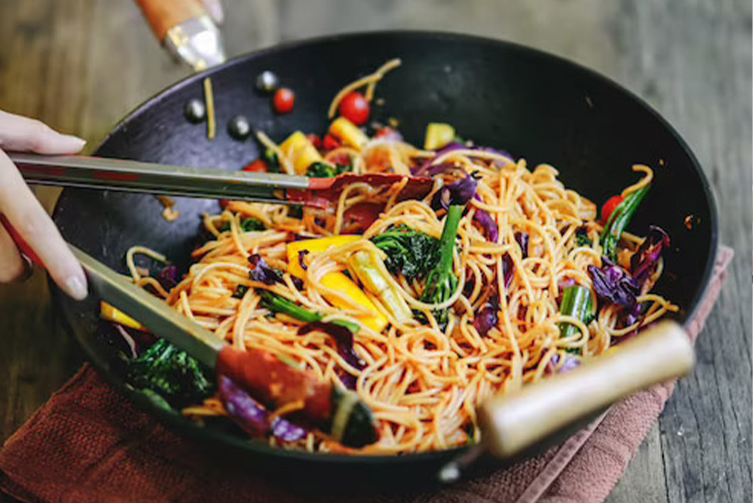 Arranged Food and Objects