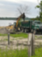 Cleaning up a site before excavation