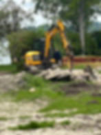 Breaking up an old concrete pad