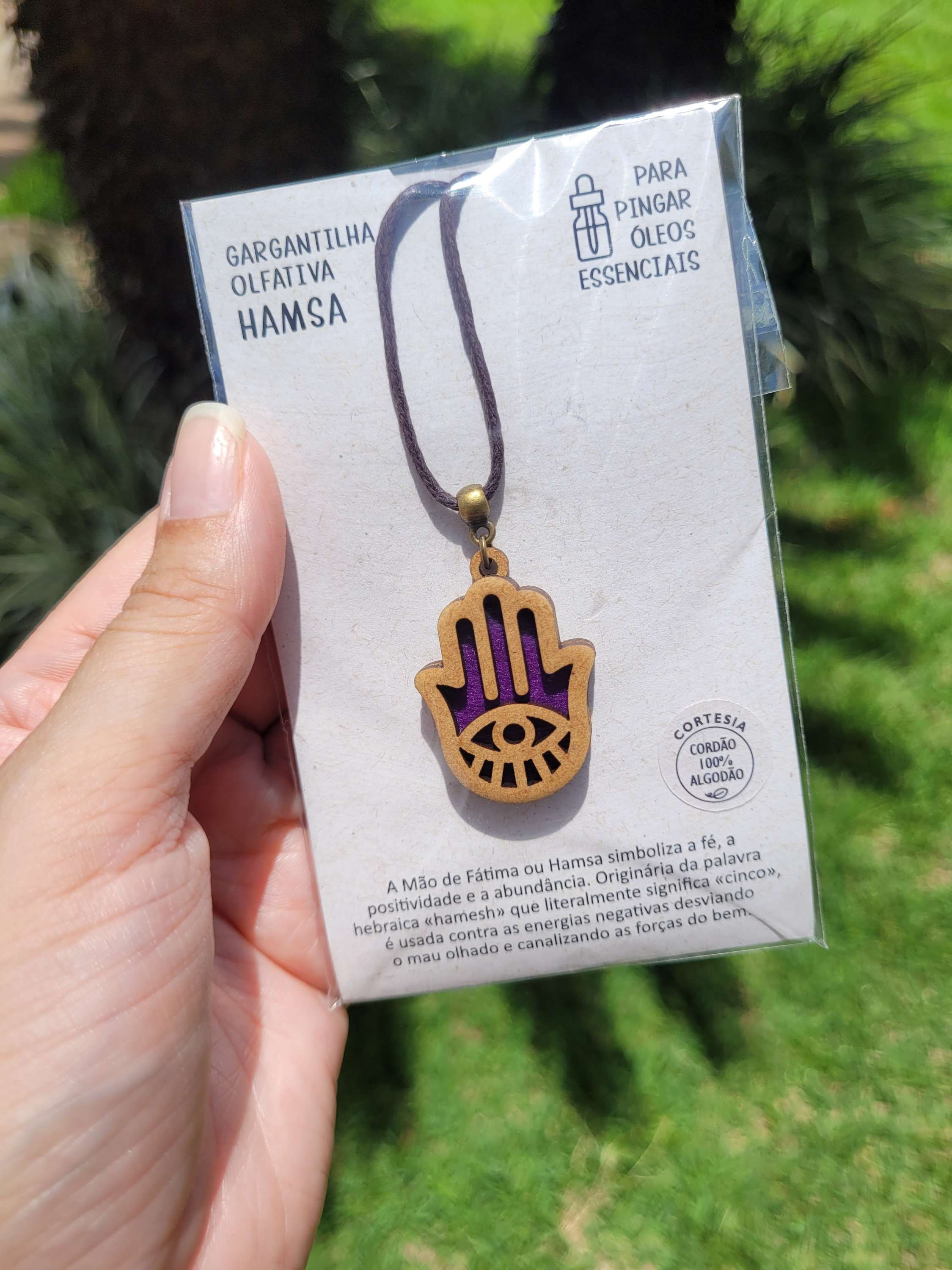 GARGANTILHA OLFATIVA - HANSA/MÃO DE FÁTIMA