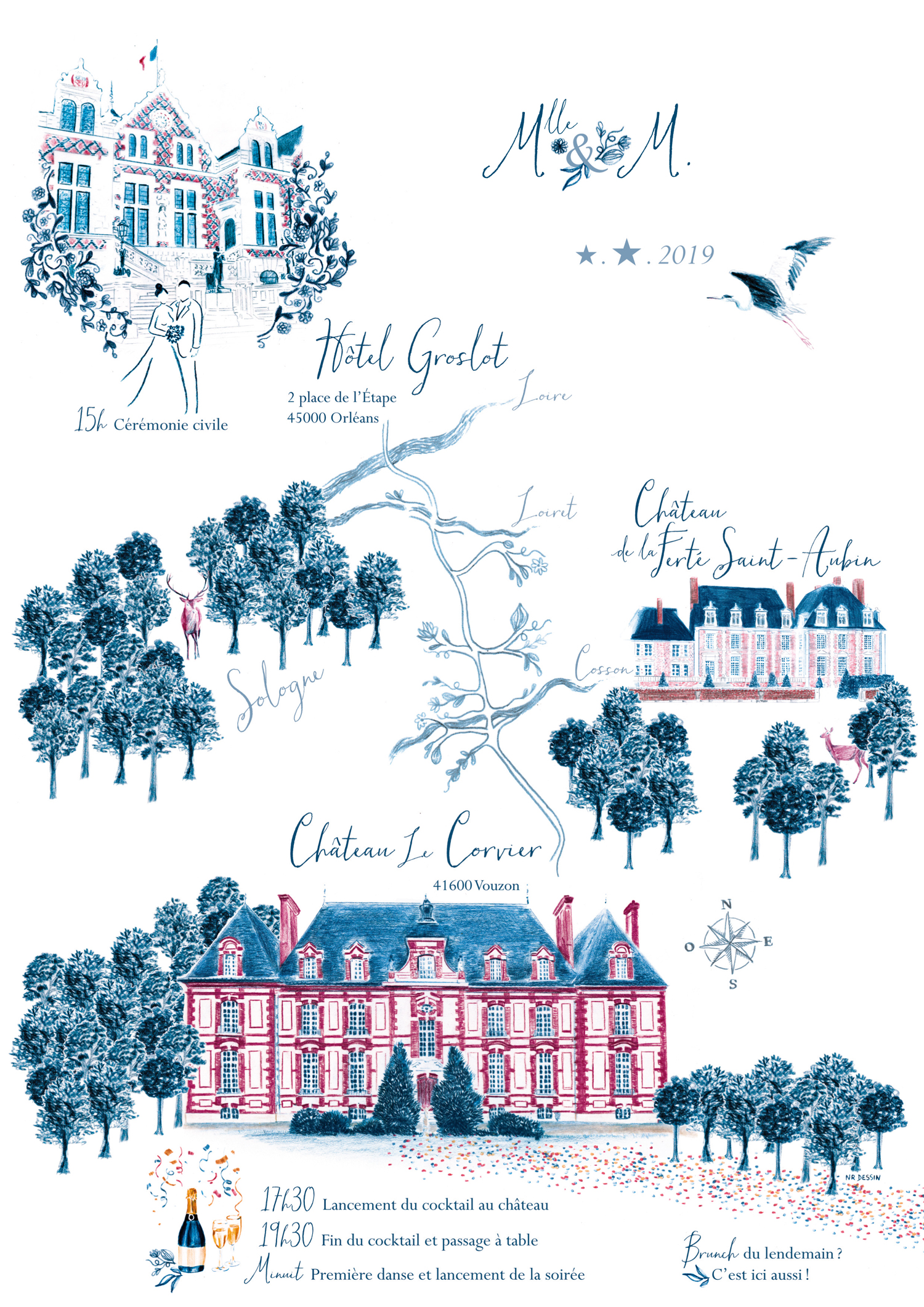 Carte illustrée pour le Jour-J