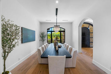 luxury rancho santa fe home staging of a dining room