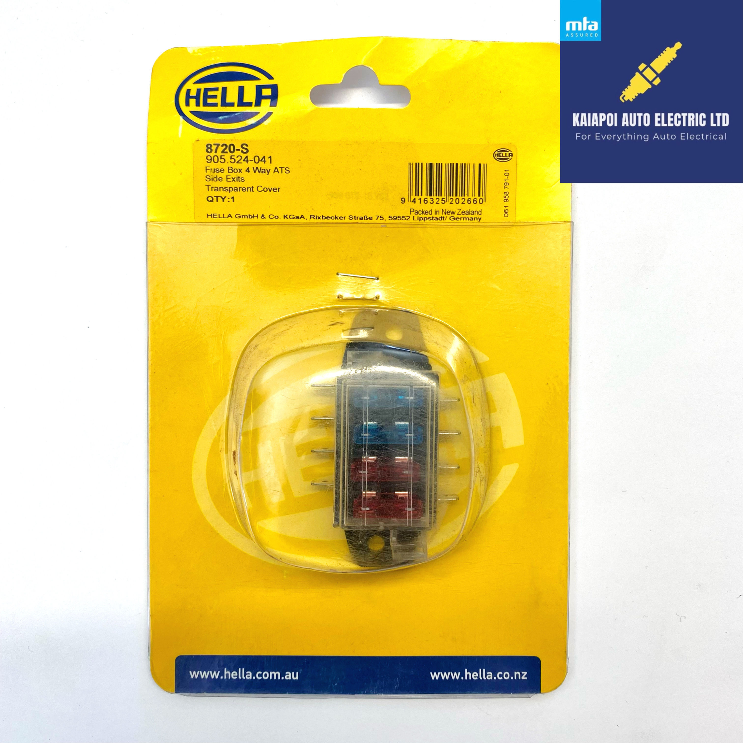 Hella 8720-S Fuse Box 4-Way
