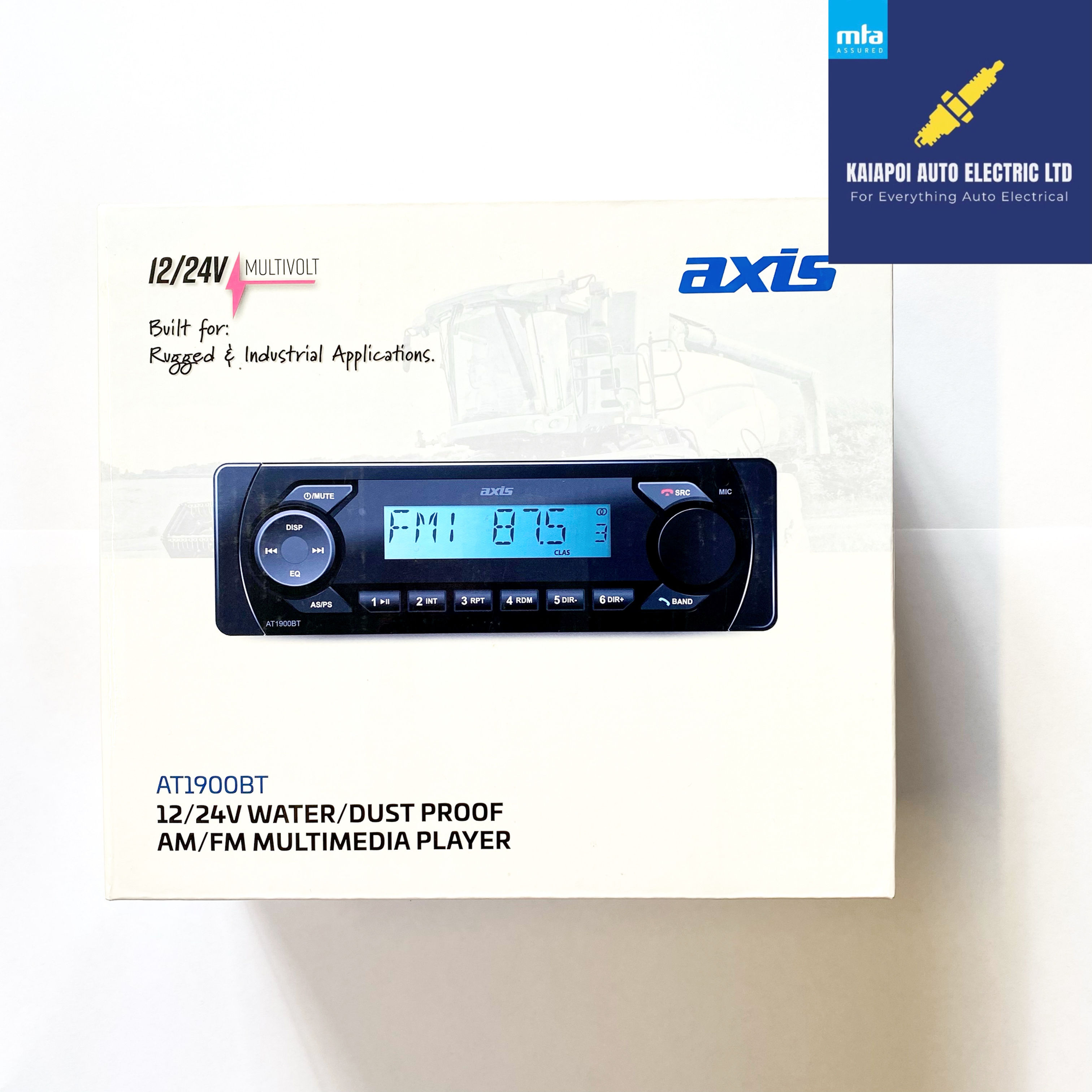Axis AT1900BT Water & Dust Proof Head Unit