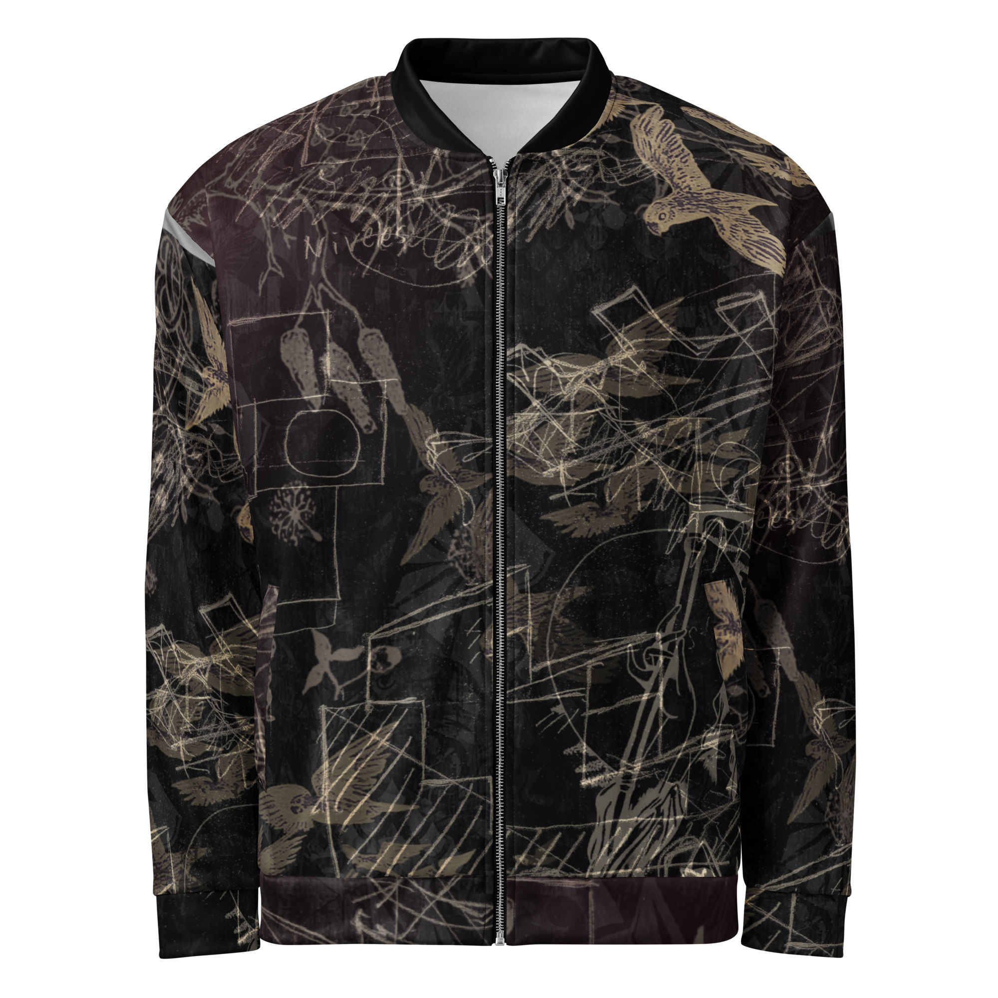 Birds of a Feather (Make Architecture Sketches) Bomber Jacket
