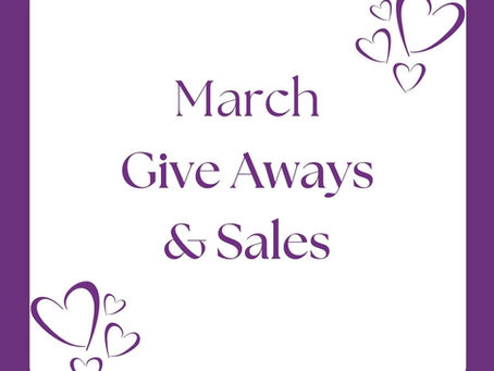 Monthly Sales & Give Aways