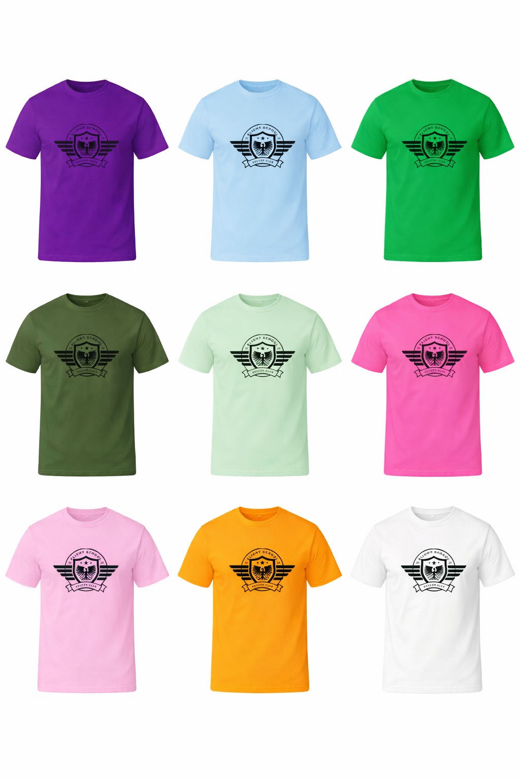   Colored Black  Logo Shirts (S-XL) 