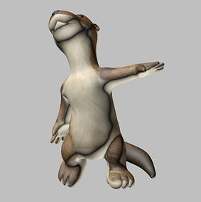 doninha - personagem 3D