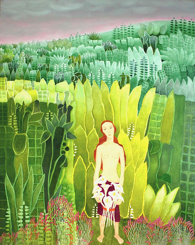 Teilakt umgeben von Natur