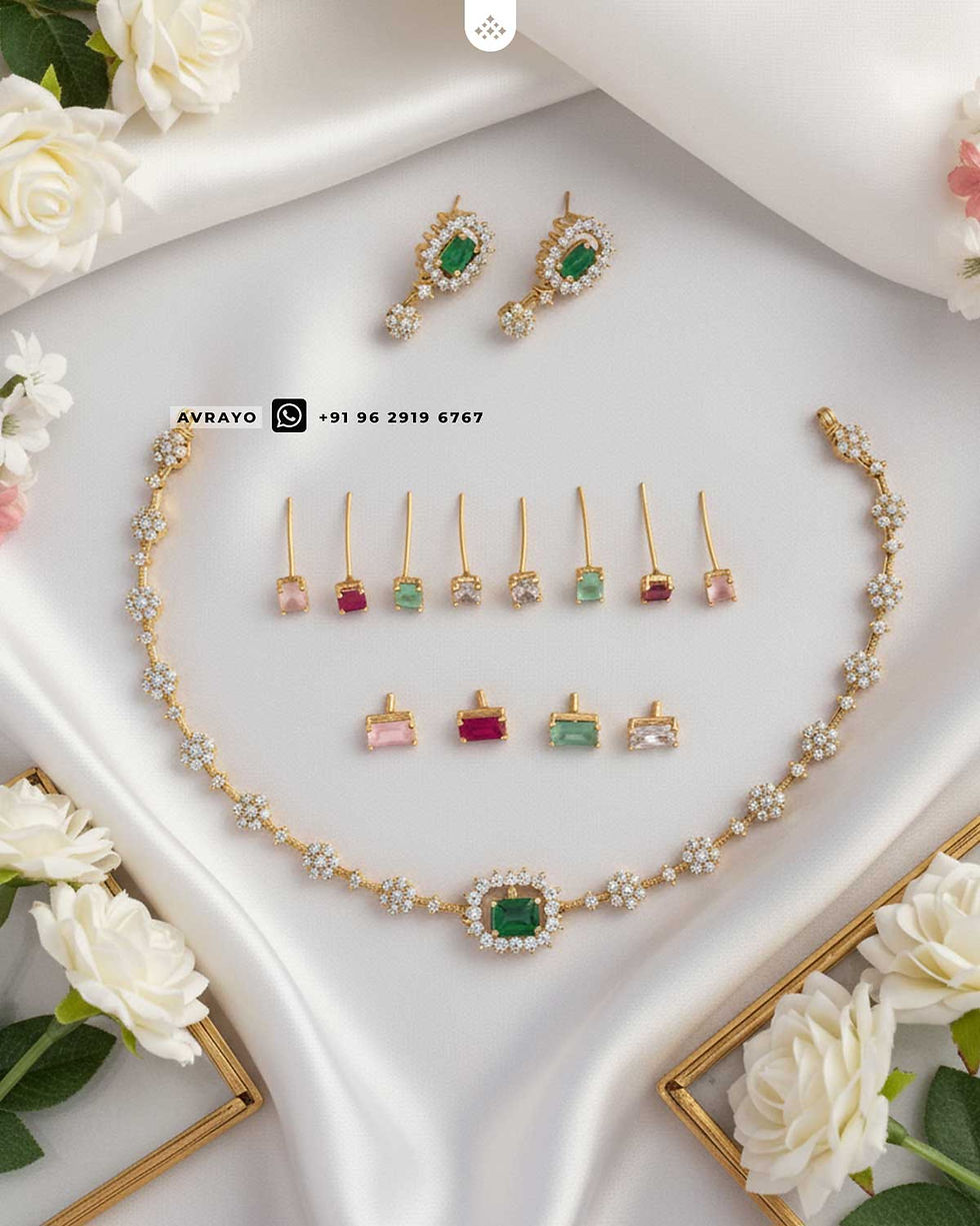 Thumbnail: Sparkling Cubic Zirconia Necklace