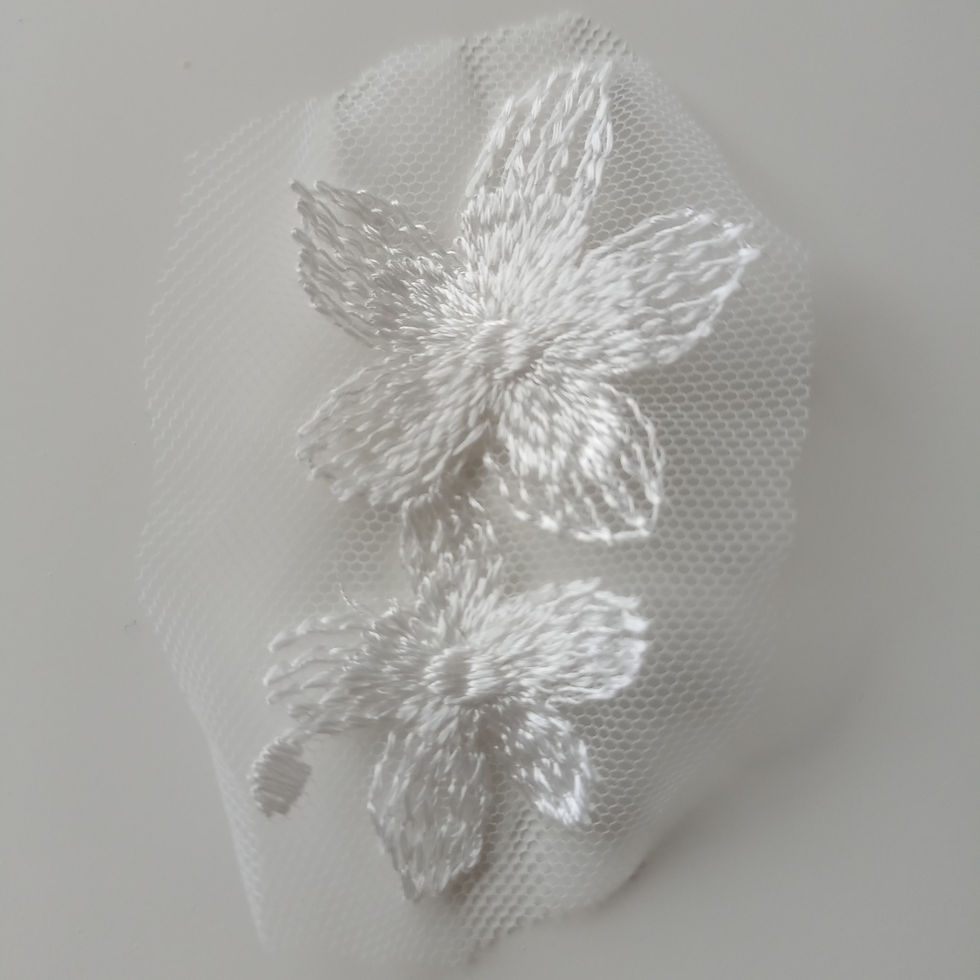 Thumbnail: Floral bridal embroidery motifs for appliqué, small