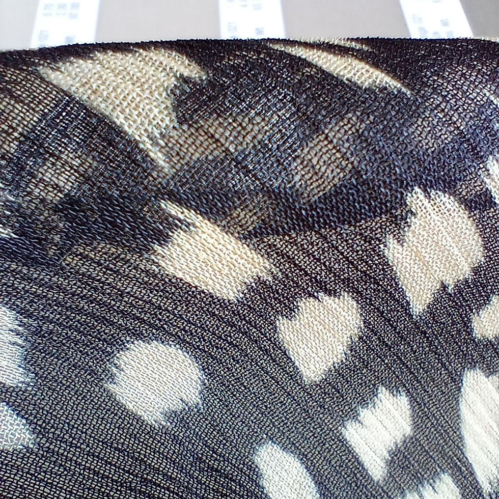 Thumbnail: Italian semi-sheer animal print woven viscose, fine spot, per 0.5m
