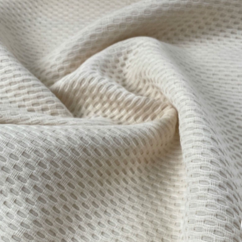 Hermès ex-designer cotton blend cream tweed suiting fabric, per 0.5m
