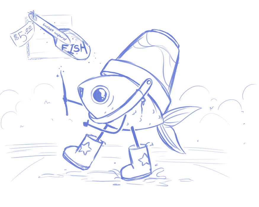 The first drawing ever made of Fishy Boy!
Photoshop, 2024