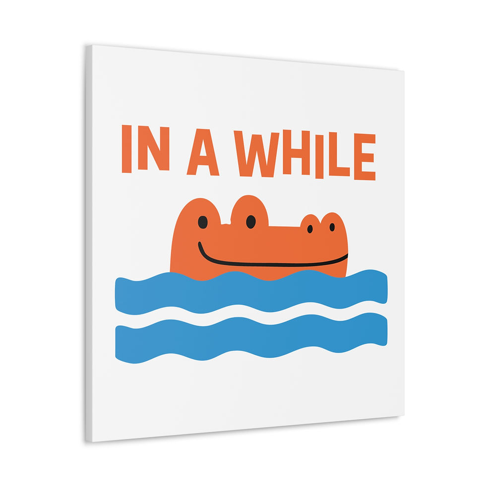 Thumbnail: In A While Crocodile Canvas Wall Art — Cute Retro Nursery Decor