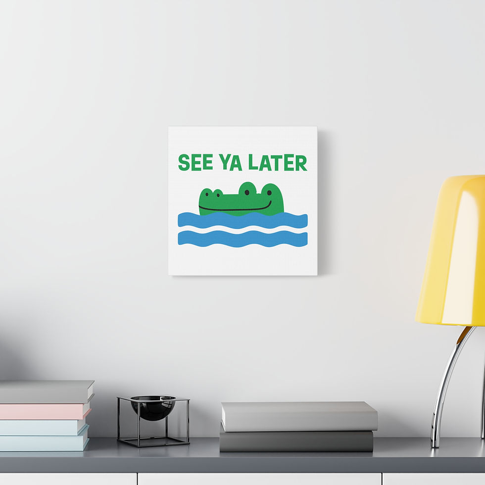 Thumbnail: See Ya Later Alligator Canvas Wall Art — Cute Retro Nursery Decor