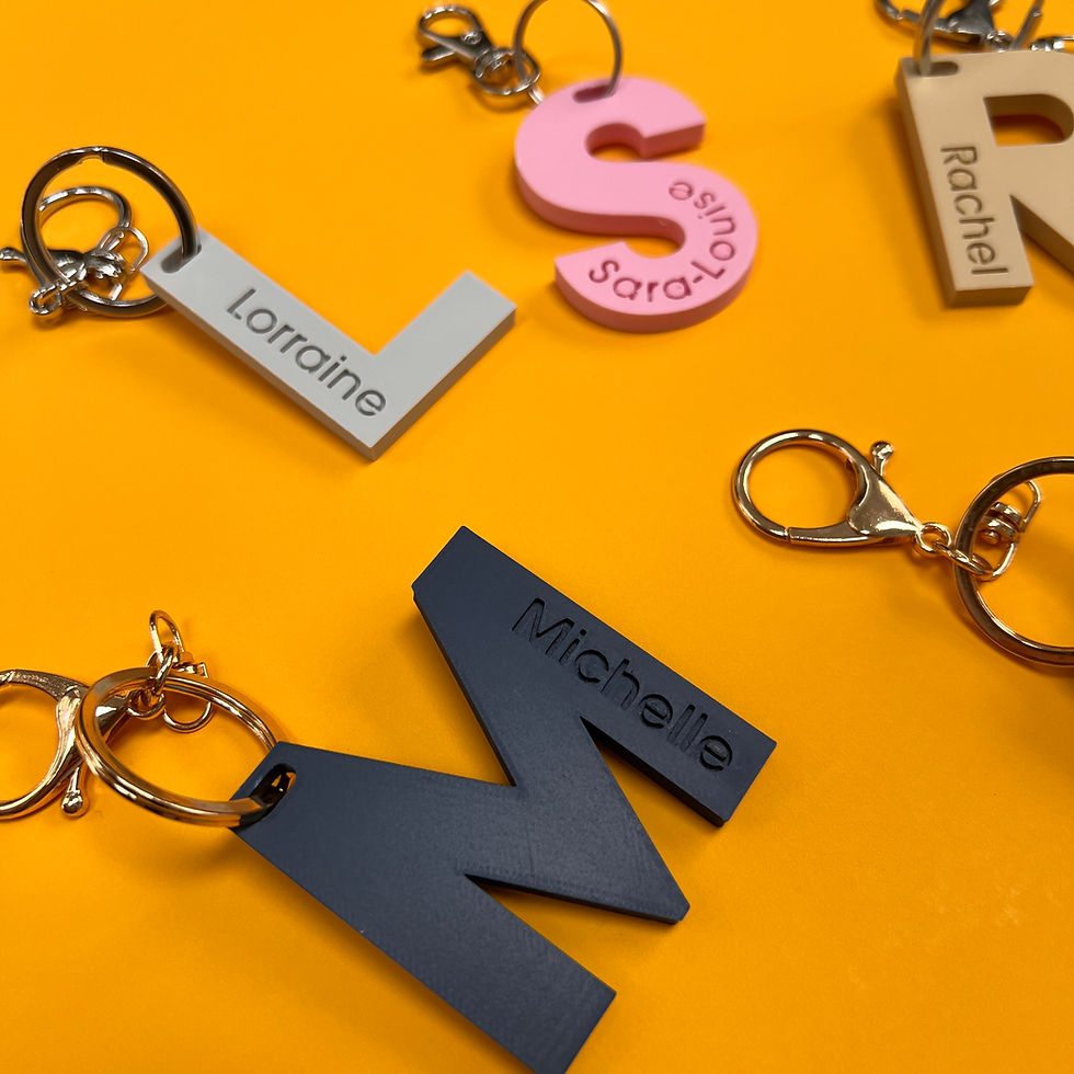 Thumbnail: Acier single letter personalised bag tag