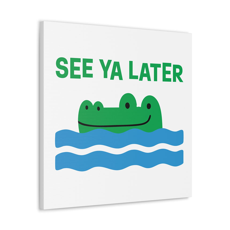 Thumbnail: See Ya Later Alligator Canvas Wall Art — Cute Retro Nursery Decor