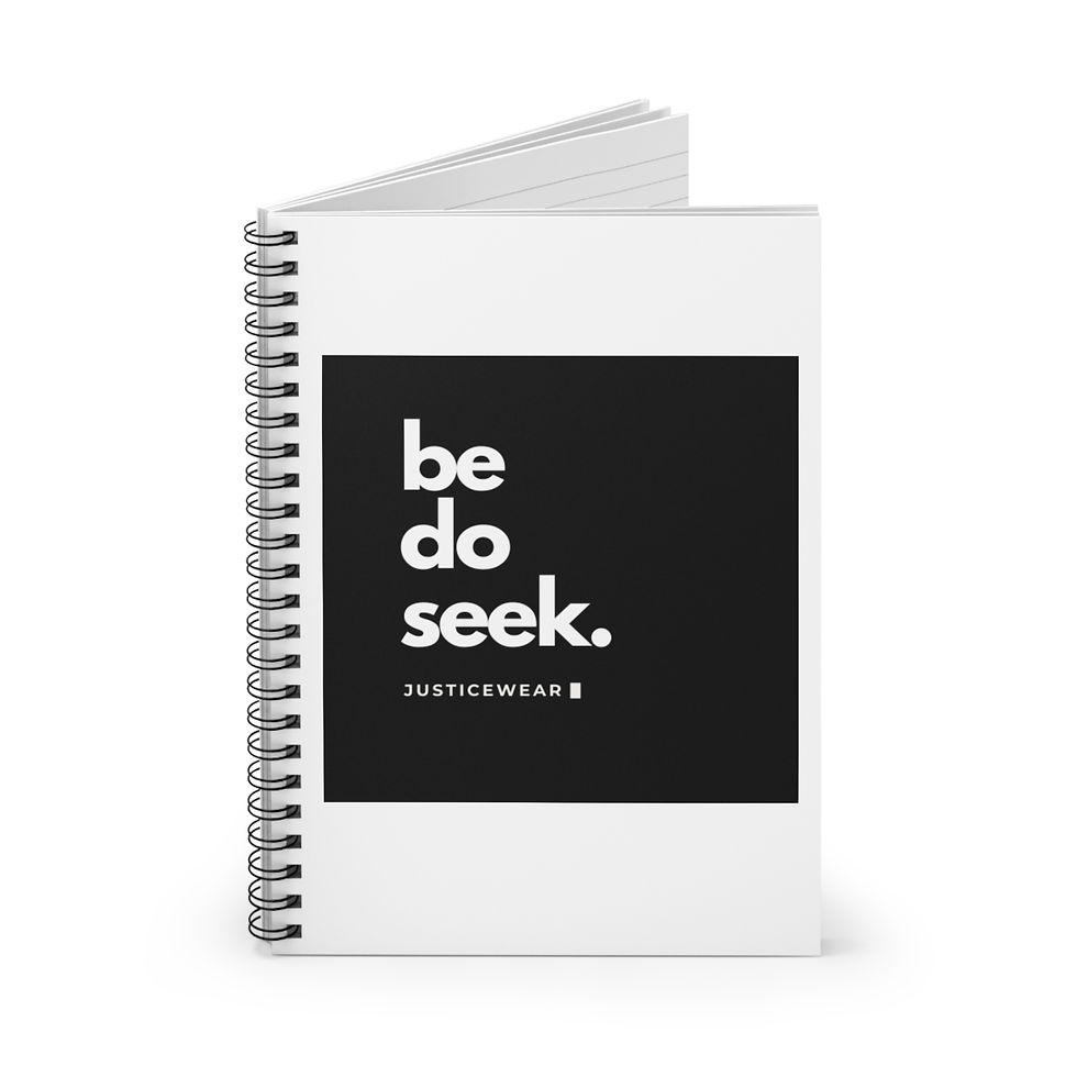 Thumbnail: Inspirational Spiral Notebook - 'be do seek' Quote, Motivational Journal