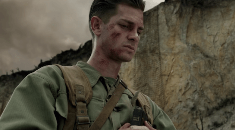 Andrew Garfield in "Hacksaw Ridge"