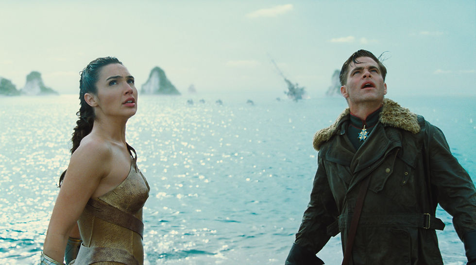 Gal Gadot and Chris Pine in "Wonder Woman"