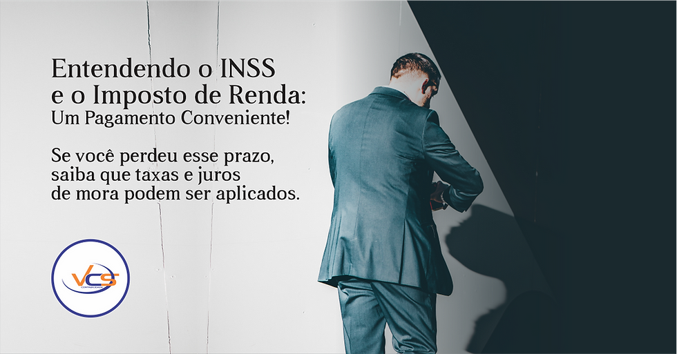 PAGAMENTO DE INSS E IMPOSTO DE RENDA
