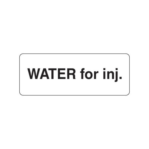SP0043 - WATER for inj. Sterile Label Pack