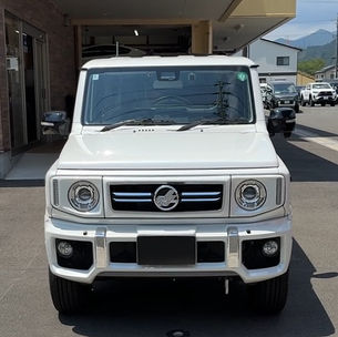 JB64ジムニー🚙ミニゲレンデ!ピュアホワイトパールのDAMD littleG.完成です!