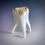Thumbnail: Hand Blown Glass Tooth with Silver Leaf Filling