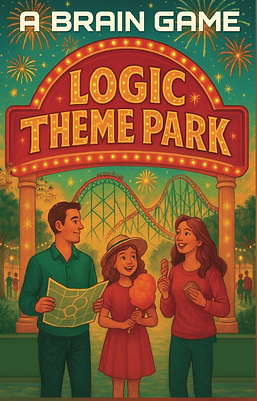 Book Cover Logic Theme Park, A Brain Game Puzzle Adventure book