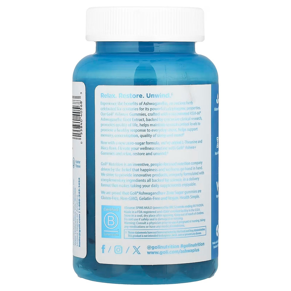 Miniatura: Goli Nutrition, Gomitas Ashwagandha+, 60 gomitas