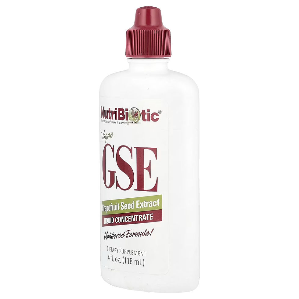 Miniatura: Vista lateral del frasco mostrando información sobre el extracto líquido de semilla de pomelo.