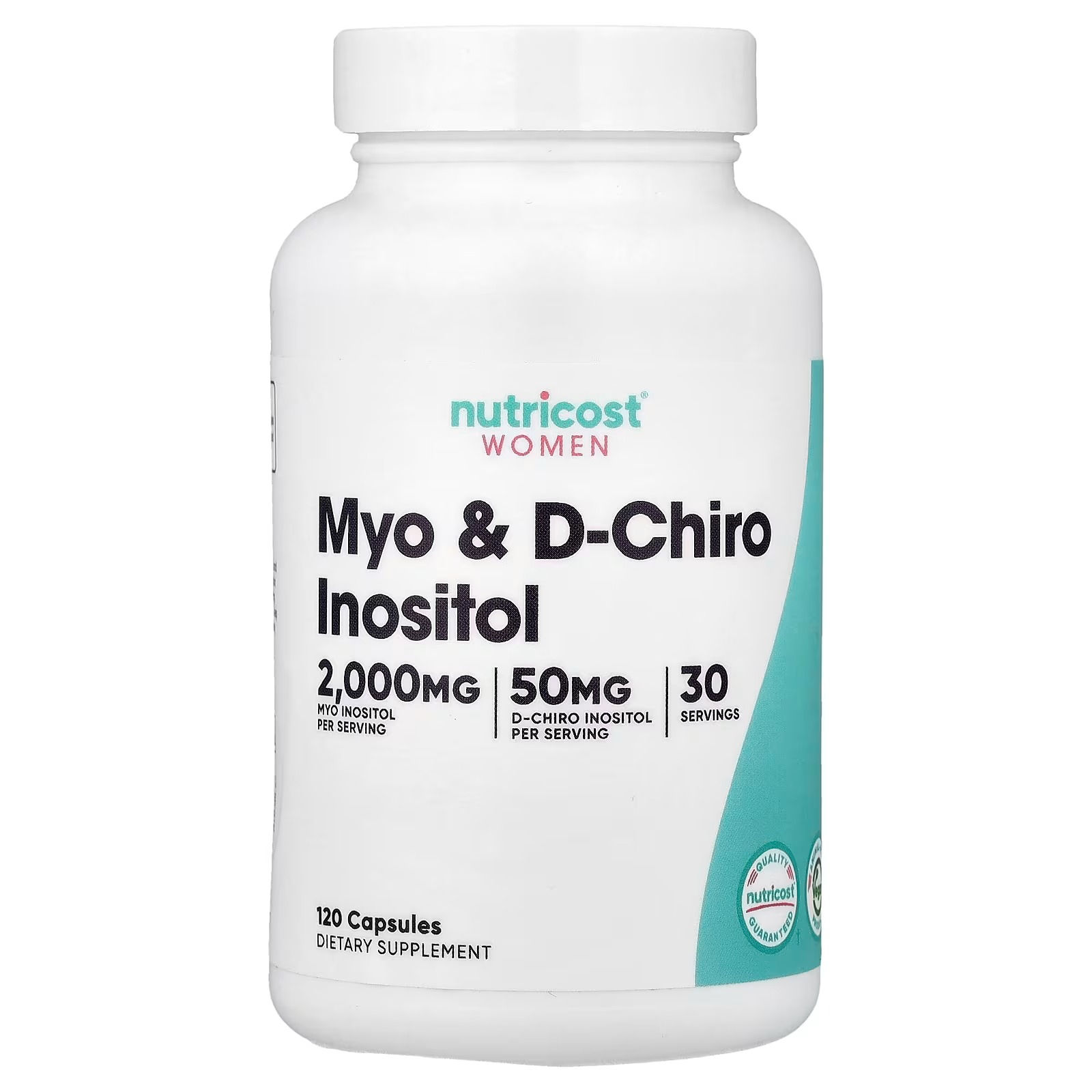 Nutricost, Mujeres, Myo y D-Chiro Inositol, 120 cápsulas