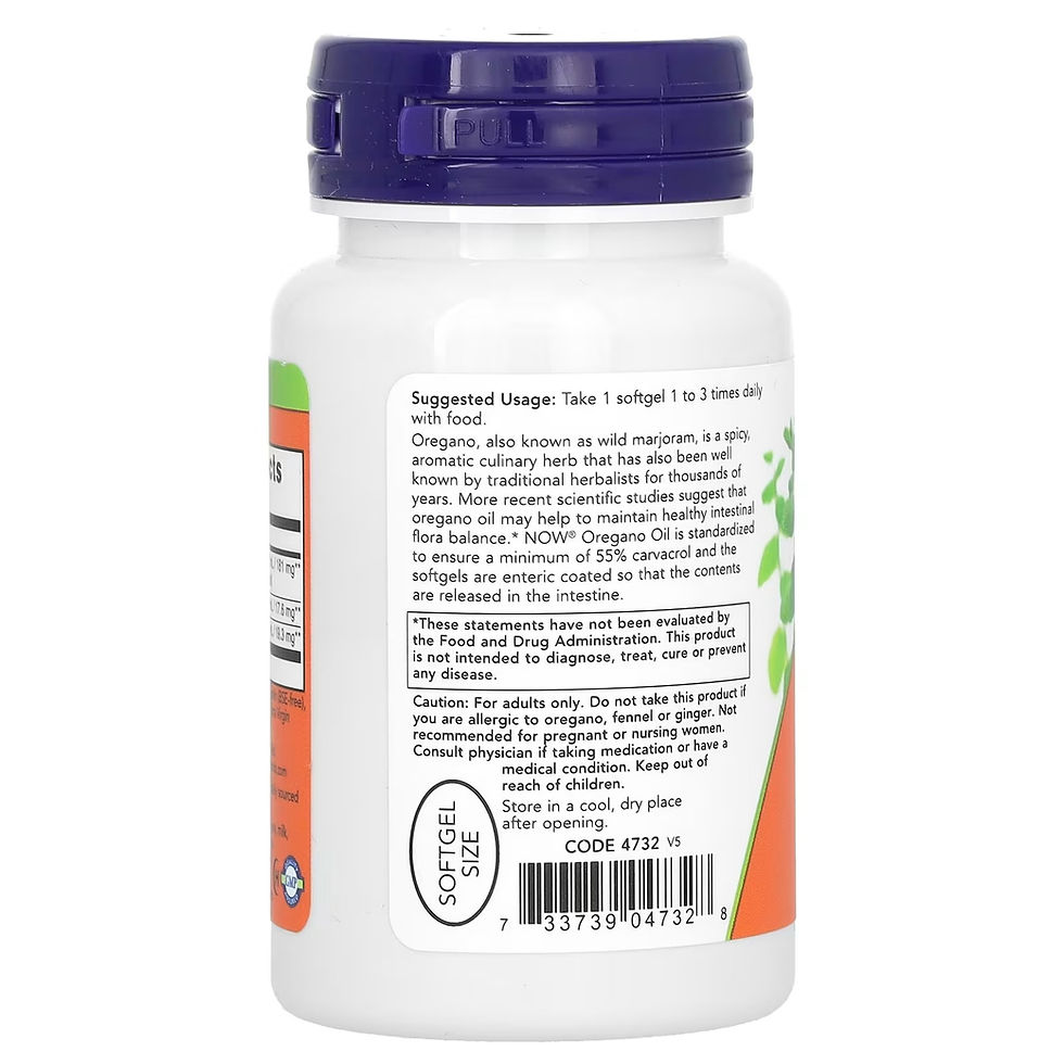 Miniatura: NOW Foods, Aceite de Oregano, 90 cápsulas blandas