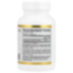 Etiqueta con los ingredientes y valores nutricionales del suplemento CoQ10 de California Gold Nutrition.