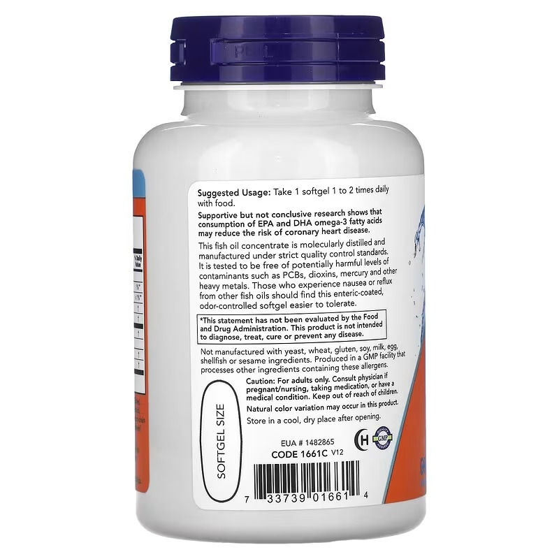 Miniatura: NOW Foods, Aceite de pescado Ultra Omega-3, 90 cápsulas blandas
