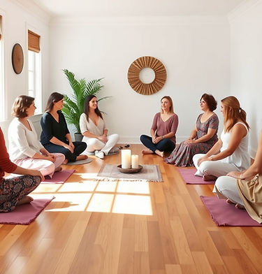 ladies healing spiritual support gathering for 16 women in a clean cozy upscale hardwood f