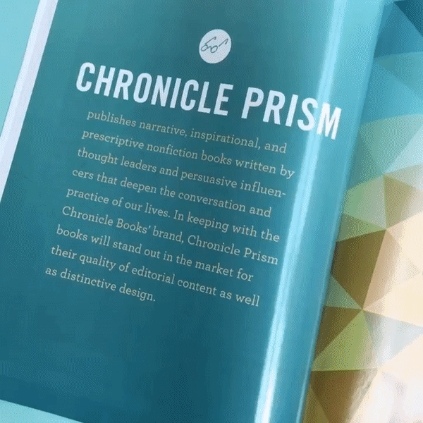 clip of alexis’ hand turning the Chronicle Prism publishing catalog page to reveal the book, Find Your FuckYeah available for sale.