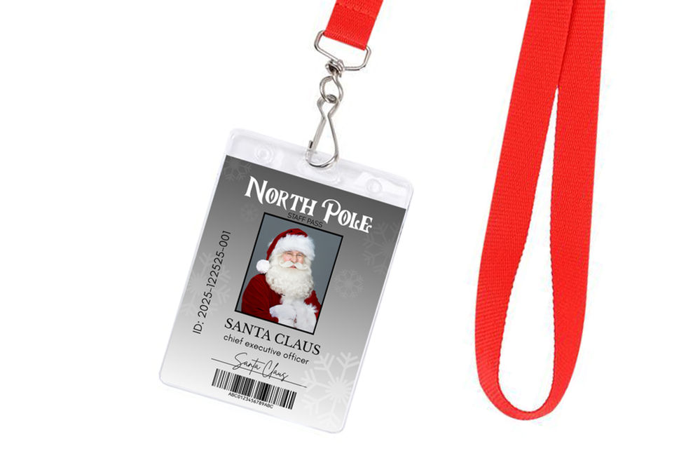 Santa's ID badge
